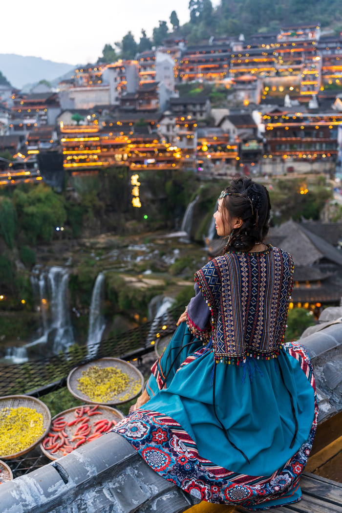 Vista de la ciudad lijiang